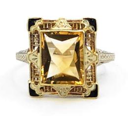 Yellow Gold Ring- Women's