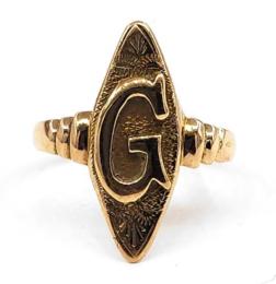 Yellow Gold Ring- Women's