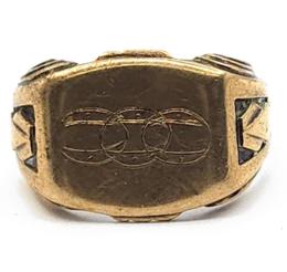 Yellow Gold Ring - Men's