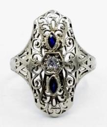 White Gold Ring - Women's