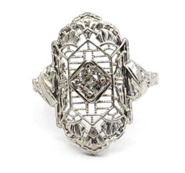 White Gold Ring - Women's