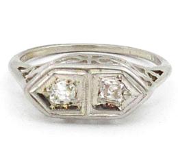 White Gold Ring - Women's