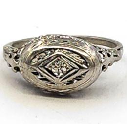 White Gold Ring - Women's