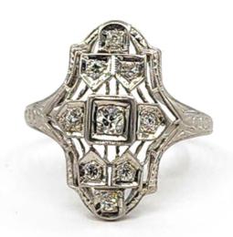 White Gold Ring - Women's