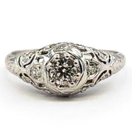 White Gold Ring - Women's