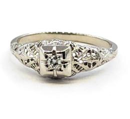 White Gold Ring - Women's