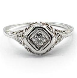 White Gold Ring - Women's