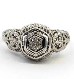 White Gold Ring - Women's