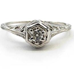 White Gold Ring - Women's