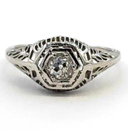 White Gold Ring - Women's