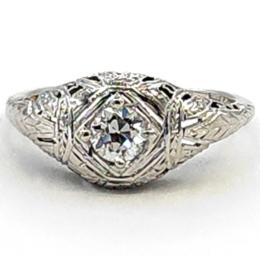 White Gold Ring - Women's